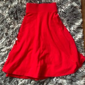 Red skirt